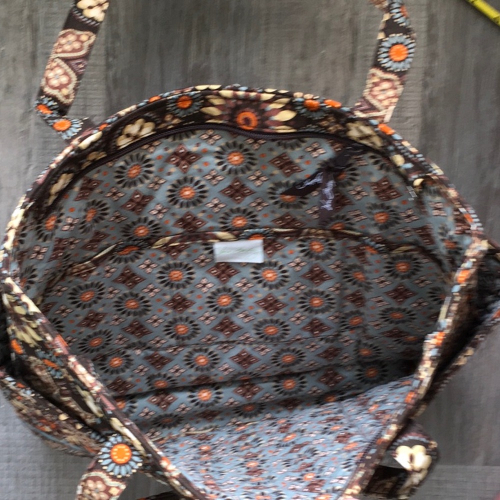 Vera Bradley Brown Canyon Villager Tote Bag - Picture 5 of 7
